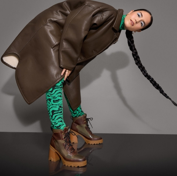 SOREL BREX™ HEEL LACE WATERPROOF LEATHER STANDOUT LUG SOLE CHUNKY BOOTIES - Picture 16 of 16